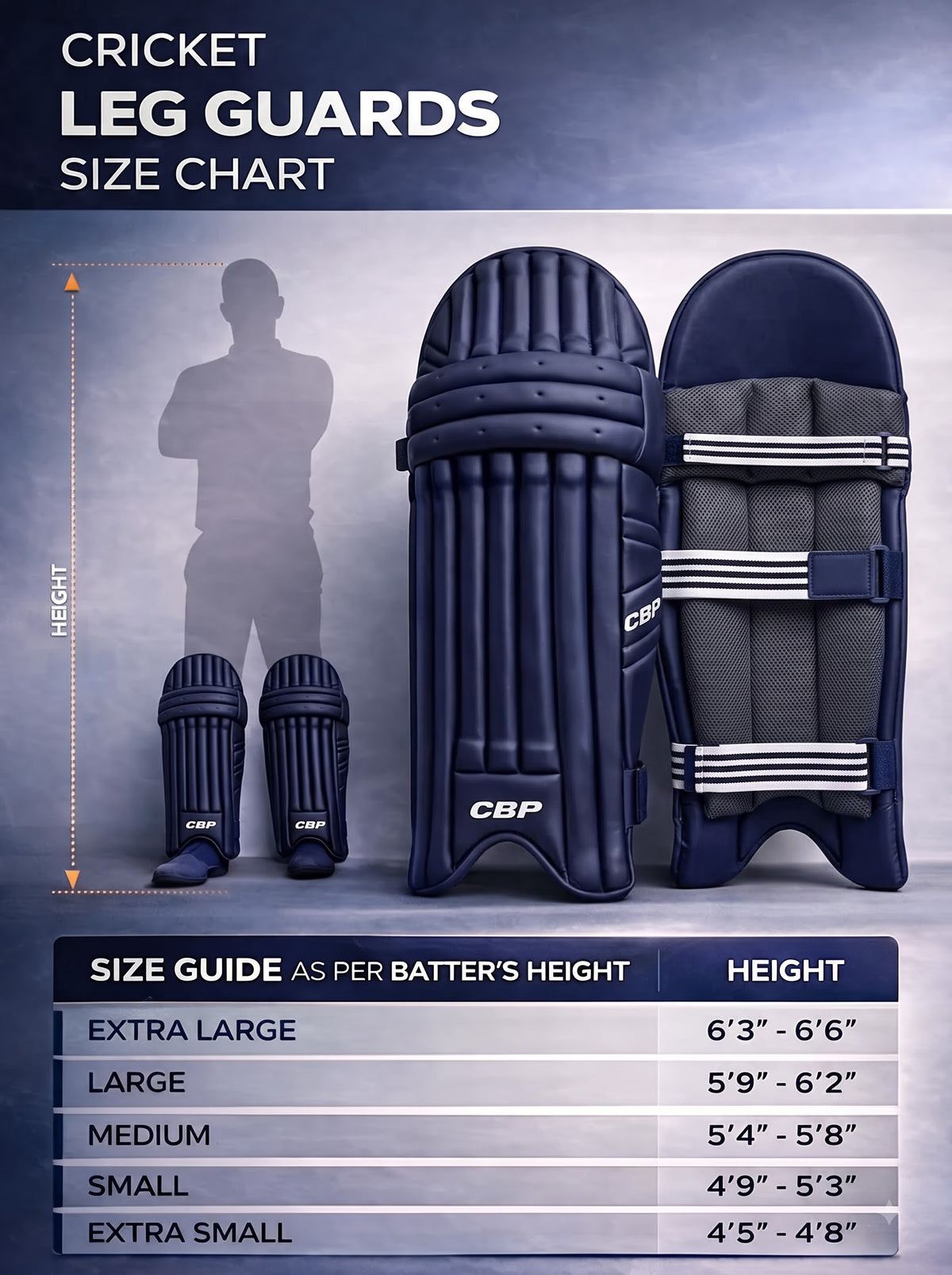 CBP Batting Pad – Dark Blue Edition
